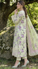 Pistachio Grace – 3-Piece Printed